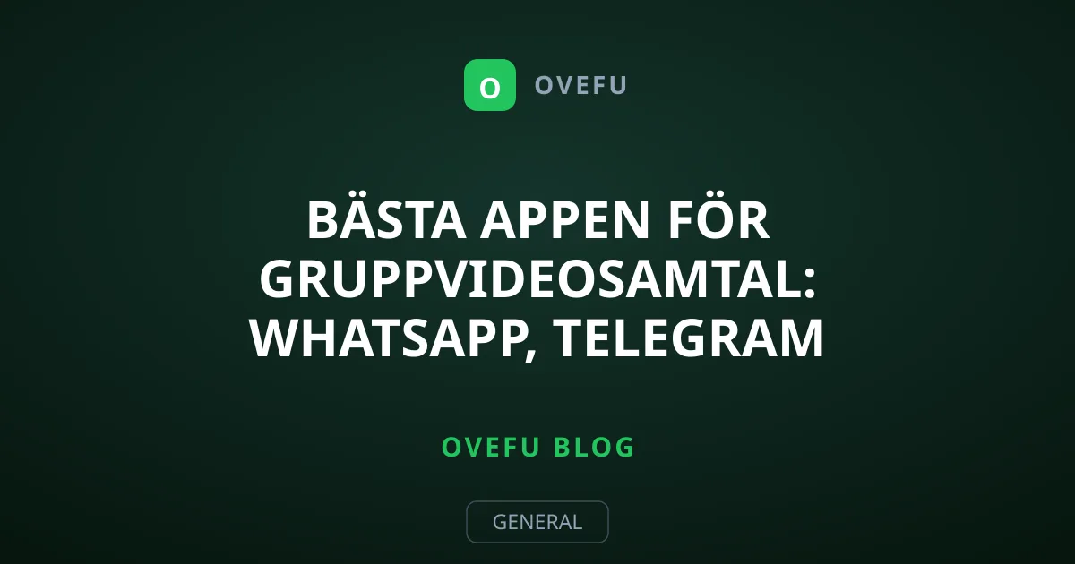 Bästa appen för gruppvideosamtal: WhatsApp, Telegram eller Signal?