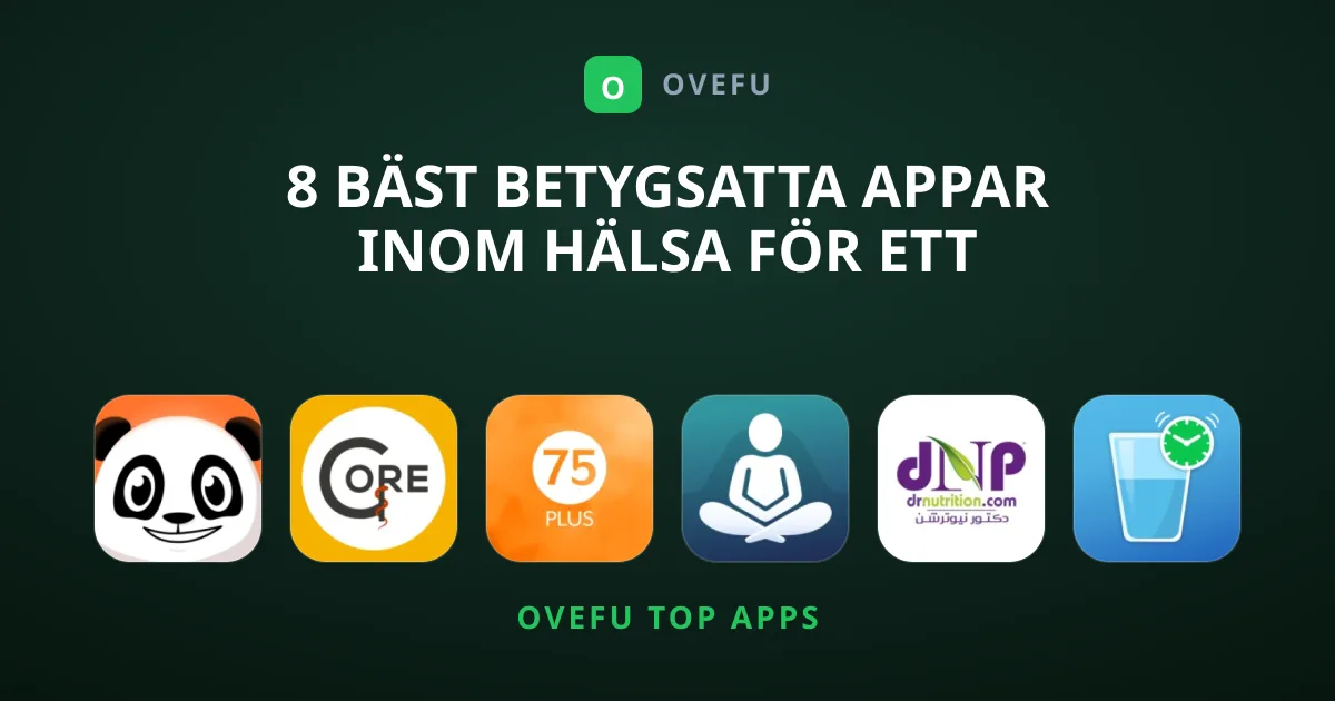 8 Bäst Betygsatta Appar Inom Hälsa För Ett Friskare Liv
